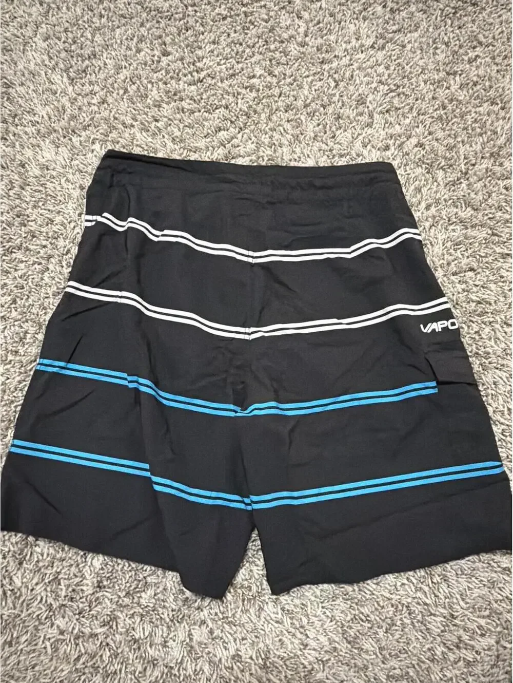 Body Glove Mens Vapor Black Blue Stripe Board Shorts Size 30